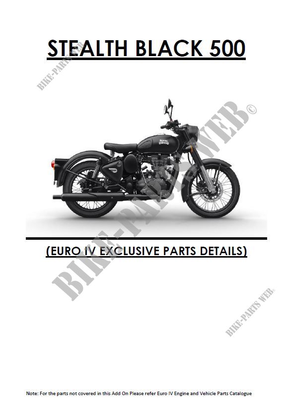 SPECIFIC PARTS for Royal Enfield CLASSIC 500 STEALTH BLACK